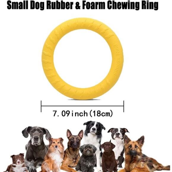 Dog Flying Disc,Floating Dog Ring Toys, Indestructible Dog Chew Toys - Picture 2 of 8